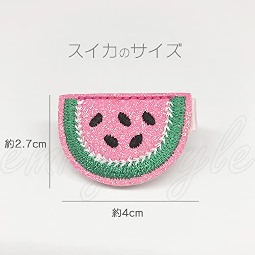 ❁スイカ❁ ベビーヘアピン　ベビーヘアクリップ　ベビーヘアゴム Amazon.co.jp: 【3個セット】ベビーフルーツヘアークリップ ヘアピン