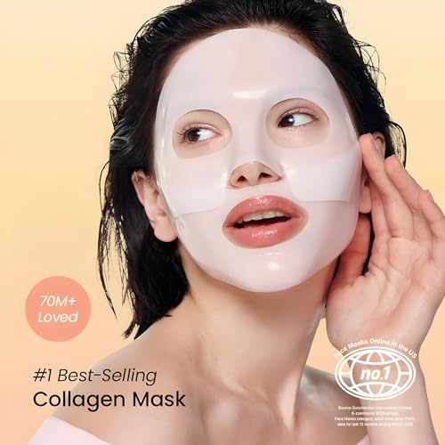 Image of Bio Collagen Hydrogel Face Mask, Overnight, Pack of 4