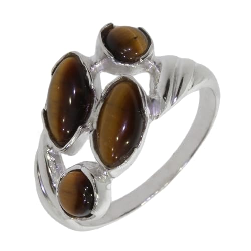 Bague style français en argent rhodié modèle 2617 et pierre naturelle