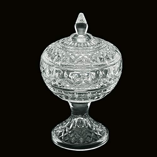 WOLFF Lys Potiche Decorativo de Cristal com Pé, Transparente, 11 x 18 cm