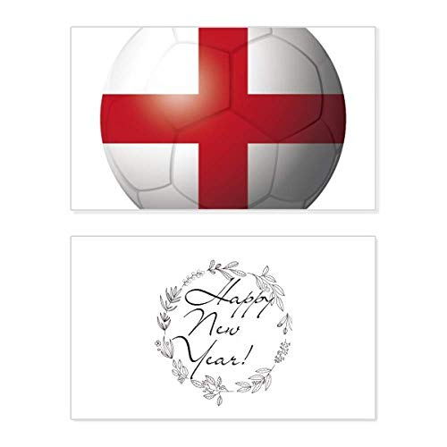 Tarjeta de Año Nuevo con bandera de Inglaterra conmemorativa