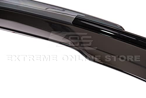 For 2005-2013 Chevrolet Corvette C6 | C6.5 Style Rear Trunk Lid Wing Spoiler Wickerbill With Plug & Play Third Brake Light (Glossy Black With Smoke Tinted Wickerbill) #TOP7