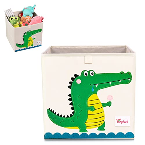 IKadiya Caja Almacenaje Infantiles, Cubos Organizador Cuarto de Niños, Contenedor Habitacion Niñas, Cesto Dormitorio Bebe Almacenaje Juguetes(33x33x33cm) Cover