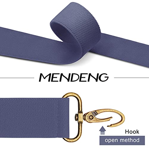 Image of MENDENG Suspenders for Men Heavy Duty Swivel Hooks Retro X-Back Adjustable Brace