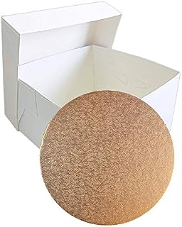 Art of Cake -12 inch Round Cake Board and Box (12 in -Rose Gold RND)