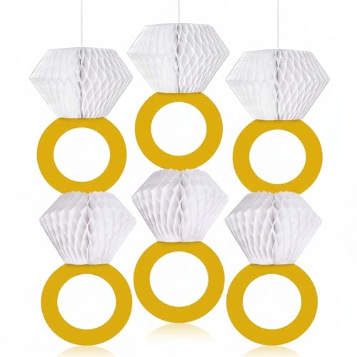 Fleurs en papier nid d'abeille jaune pour suspendre au-dessus d'un buffet de fete