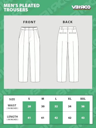 Image of Veirdo Men's Korean Style Pants with Modern Slim Fit Design, Comfortable Fabric, Casual & Smart Look, Perfect for Office and Outings (Sizes S to 2XL)