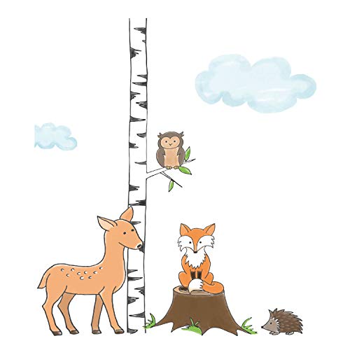 Handdrawn woodland wall sticker pack with expansion pack