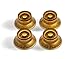 4x Top Hat Bell Style Guitar Speed Knobs GLOD