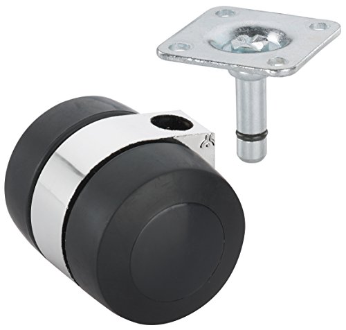 Preisvergleich Produktbild Dörner + Helmer 761880 Design-Doppelrolle mit Befestigung, Schwarz