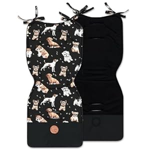 Sitzauflage Buggy Einlage Kinderwagen Zubehör - Sitzunterlage Auto Kindersitz Sitzpolster für Babyschale Fahrradanhänger Baby Sitzauflagen und Unterlage 75x35 cm Hündchen