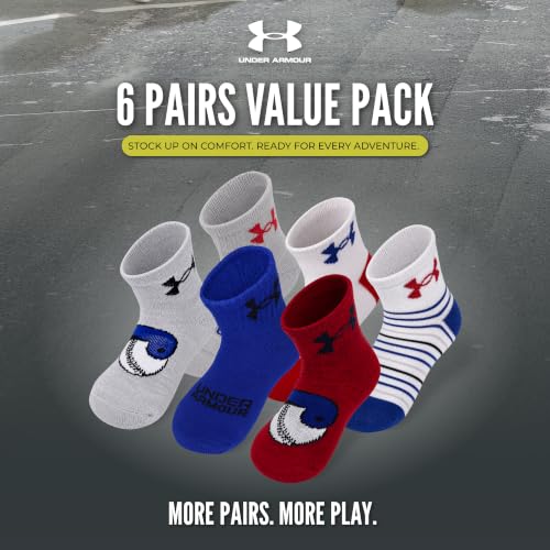 Image of Under Armour boys Multi Pack Quarter Sock