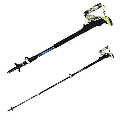 Bastones de trekking ultraligeros de carbono para amortiguar el impacto en tus rodillas