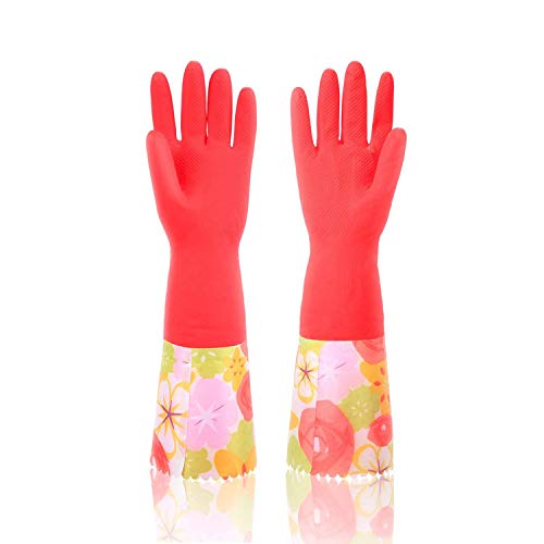 URSMART Reusable Household Gloves - Waterproof Rubber Latex Cleaning Laundry Gloves Dishwashing Gloves for Kitchen Dish Washing Laundry Cleaning (5pairs)