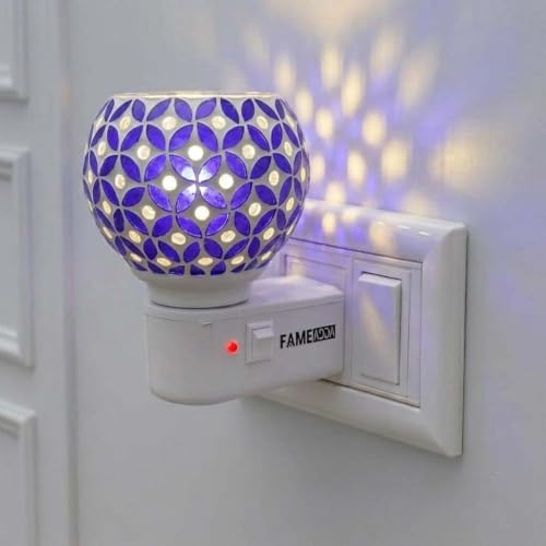 Image of Electric Camphor Burner /Essential Oil Diffuser /Electric Diffuser for Fragrance /Kapur Dani for Pooja /Meditation /Kapoor Stand for Home /Office (Blue)