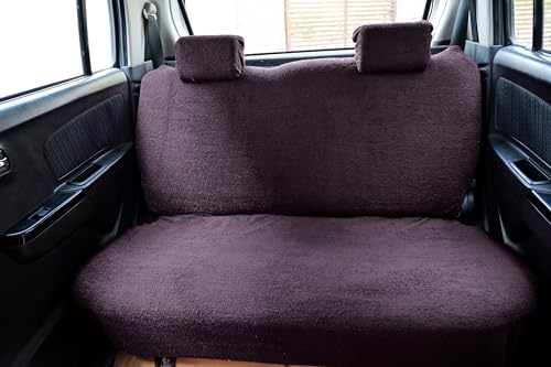 Image of Cotton Car Seat Cover for Hyundai Aura (5 Seater)(All Detachable Headrest) (Brown)