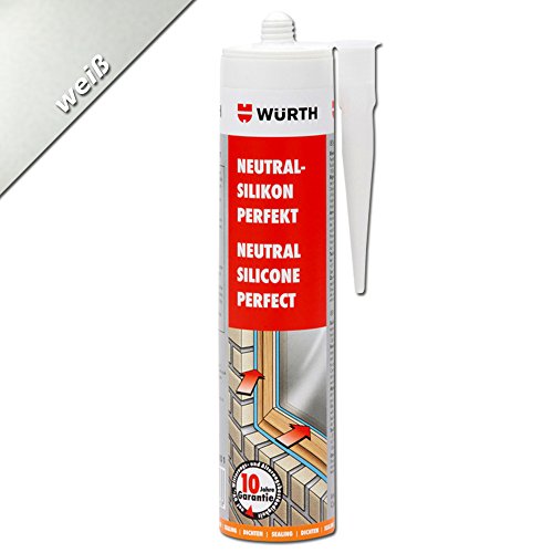 Preisvergleich Produktbild Würth Silikon Weiß Neutral-Perfekt 310ml Kartusche Fensterverglasung