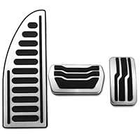 Kit De Couvre-pédales Pour Ford Focus (2005-2017) - Frein, Accélérateur, Embrayage, Repose-pied - Métal Et Caoutchouc