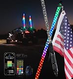 Xprite 2PC 4FT RGBW LED Whip Light with...
