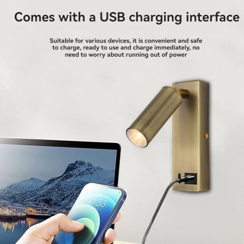 Lampe murale 3000K lecture intégrée pour une chambre cocooning - 8
