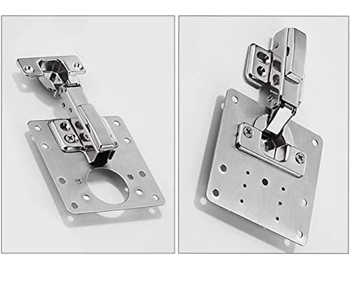 BricoShopping® Placa Reparadora de acero inoxidable 430 universal para bisagras puerta rota muebles de madera armarios de cocina para reparar puertas rotas y reparación móvil soporte con tornillos