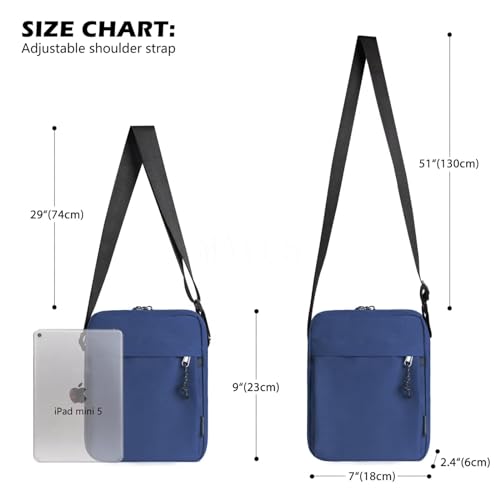 Shoulder Bag Water Repellent Durable Crossbody Bag with Reflective Zipper Rope and Soft Strap for Adult4