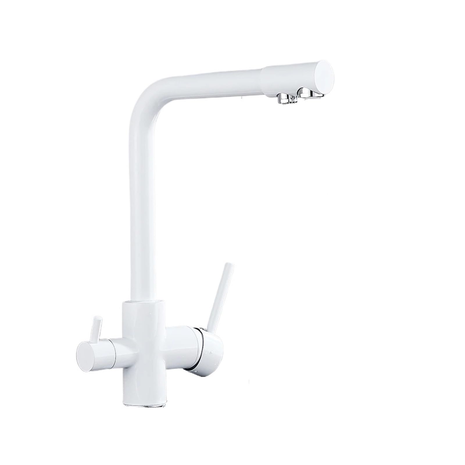 Water Filter Faucet Kitchen Faucet Drinking Water Tap Rotatable Water Purification Feature Taps for Kitchen Sink Mixer Cranes(White Faucet)