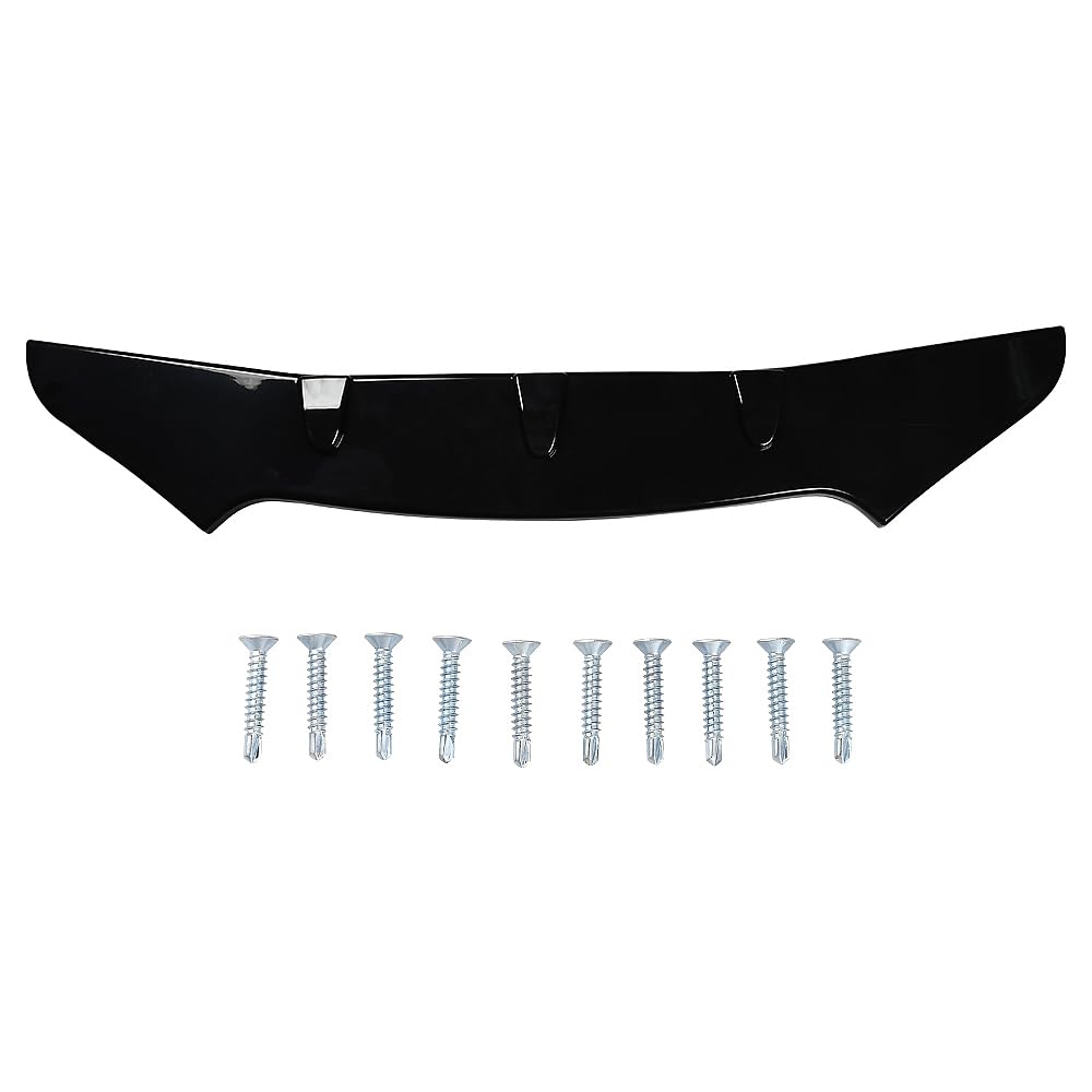Pare-Bumpers Universel Avant Style B avec Becquet de Protection Anticollision, Jupe Avant, Diffuseur Inférieur, Déflecteur, Tablier, Séparateur, Protection (Noir Brillant)