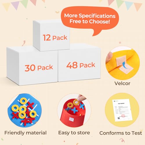 JoyCat Tic Tac Toe Mini Board Game Toy for Kids and Family,Birthday Party Favors,Goody Bag,Fun Indoor Game Night Activity,Gifts for Students,Easy to Store(Bulk Pack of 12) by JoyCat - Image 7