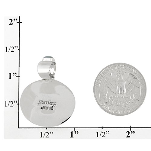 Turquoise Necklace Pendant 925 Sterling Silver Genuine Gemstones (20" Length) (Turquoise) #TOP3