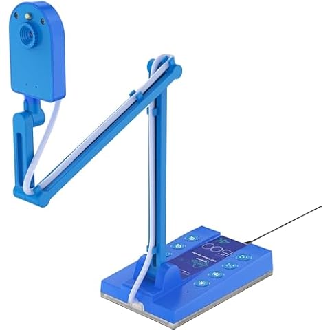 TreasLin USB Document Camera 15MP Document Camera for Teachers, Remote Learning, Classroom Presentations, Art Classes Online Teaching with Multi Angle Rotation Adjustment LED Light Cover