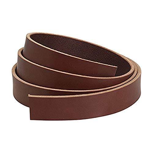Ceinture unie vierge pour pantalon et jean Weaver Cuir teinte châtaigne