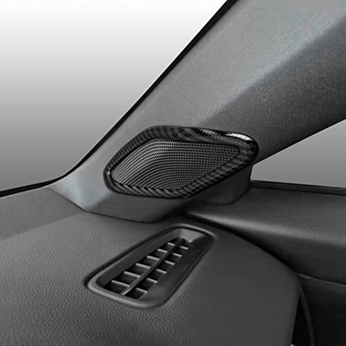 Image of Car Window Pillar Speaker Cover Decals for 2022 2023 2024 2025 2026 Honda Civic 11th Gen Accessories ABS Carbon Fiber Stickers