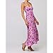 ABYOVRT Women Floral Maxi Dress Tie Front Cut Out Backless Boho Spaghetti Strap Summer Beach Sundress (Purple,S)