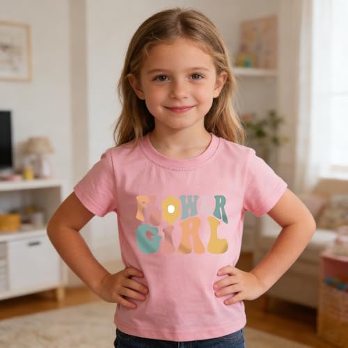 Image of Kids Short Sleeve Tees Toddler Crewneck T-Shirts Boys Girls Dino Raccoon Excavator Silly Goose Flower Girl Tops 2-7 Years
