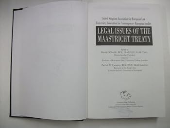 Hardcover Legal Issues of the Maastricht Treaty Book