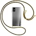 Produktbild mtb more energy® Handykette kompatibel mit Samsung Galaxy M31s (SM-M317, 6.5'') - Khaki/Gold - Smartphone Hülle zum Umhängen - Anti Shock Full TPU Case