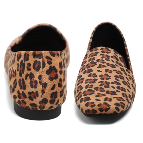 Image of Dear Time Women's Closed Toe Flats Shoes Comfortable Office Slip-on Casual Loafer Flats