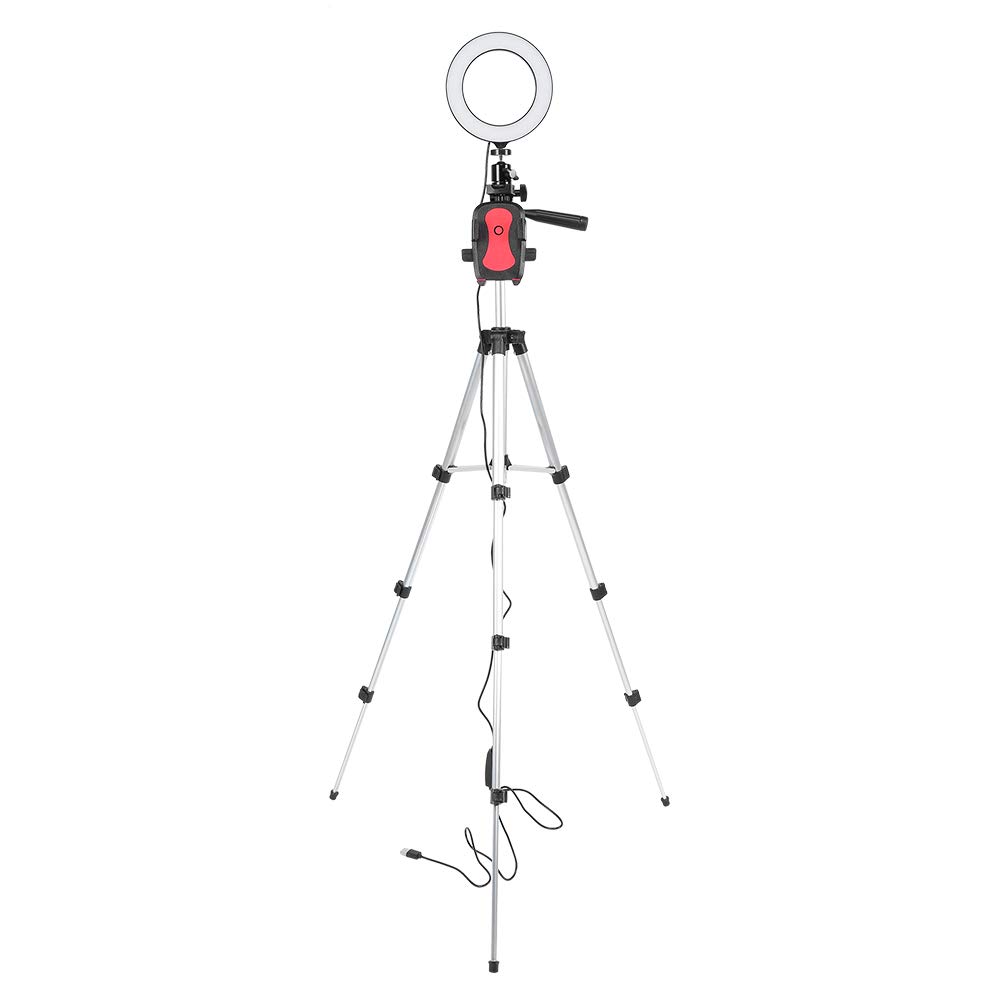 Ejoyous 5,7-Zoll-LED-Ringlichter, Dimmbare ABS-LED-Ringlichter mit 11 Helligkeitsstufen, 3 Lichtmodi, Verstellbares Stativ 13,8 Bis 39,4 Zoll für Videoanrufe, Live-Streaming und Lesen