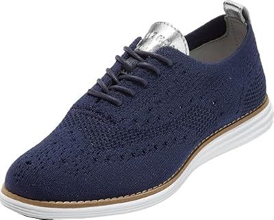 Cole Haan Women's Originalgrand Stitchlite Wingtip Oxford Shoes – Blue, Size 9