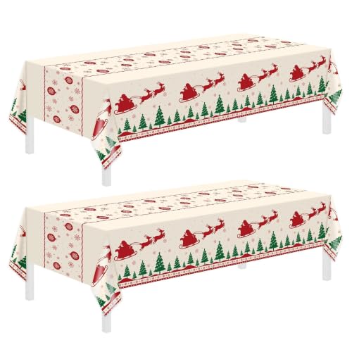 Childom Christmas Disposable Tablecloth...