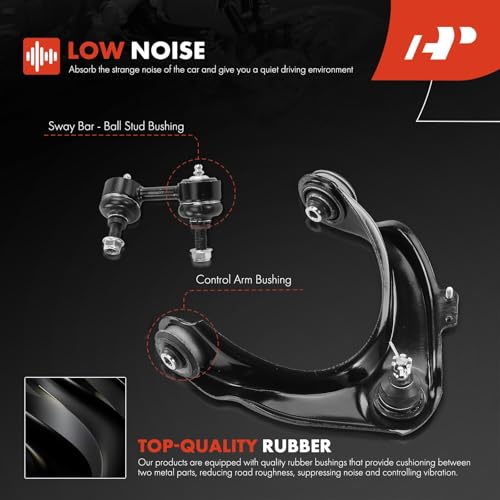 Image of A-Premium 12Pcs Front Suspension Kit, Upper & Lower Control Arm, Lower Ball Joint, Sway Bar Link, Inner & Outer Tie Rod End, Compatible with Honda Accord 1998 1999 2000 2001 2002