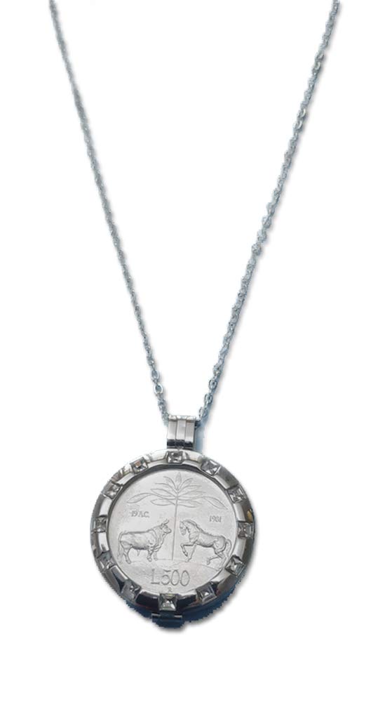 Colgante Virgilio moneda 500 liras plata para transformar looks aburridos 7