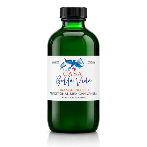 Orange Infused Mexican Vanilla Extract 8 oz – Premium Traditional