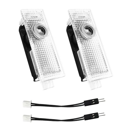 Krewua Lot de 2 éclairages de porte avec logo - Projection fantôme - Compatible avec Range Rover Discovery Freelander Evoque LR2 3 4 - Accessoires de sport