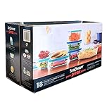 Snapware Pure Pyrex 18-Piece Glass Food Storage Set, 2.6, Clear