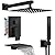 Midanya Rain Shower System Tub Shower Faucet Set Square Rainfall Shower Head with Handheld Sprayer and Waterfall Tub Spout Rough-in Valve Shower Mixer Combo,10 Inch Matte Black