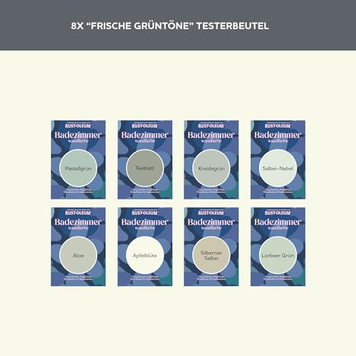 Rust-Oleum Badezimmer Wände und Decken Testerbox - Frische Grüntöne