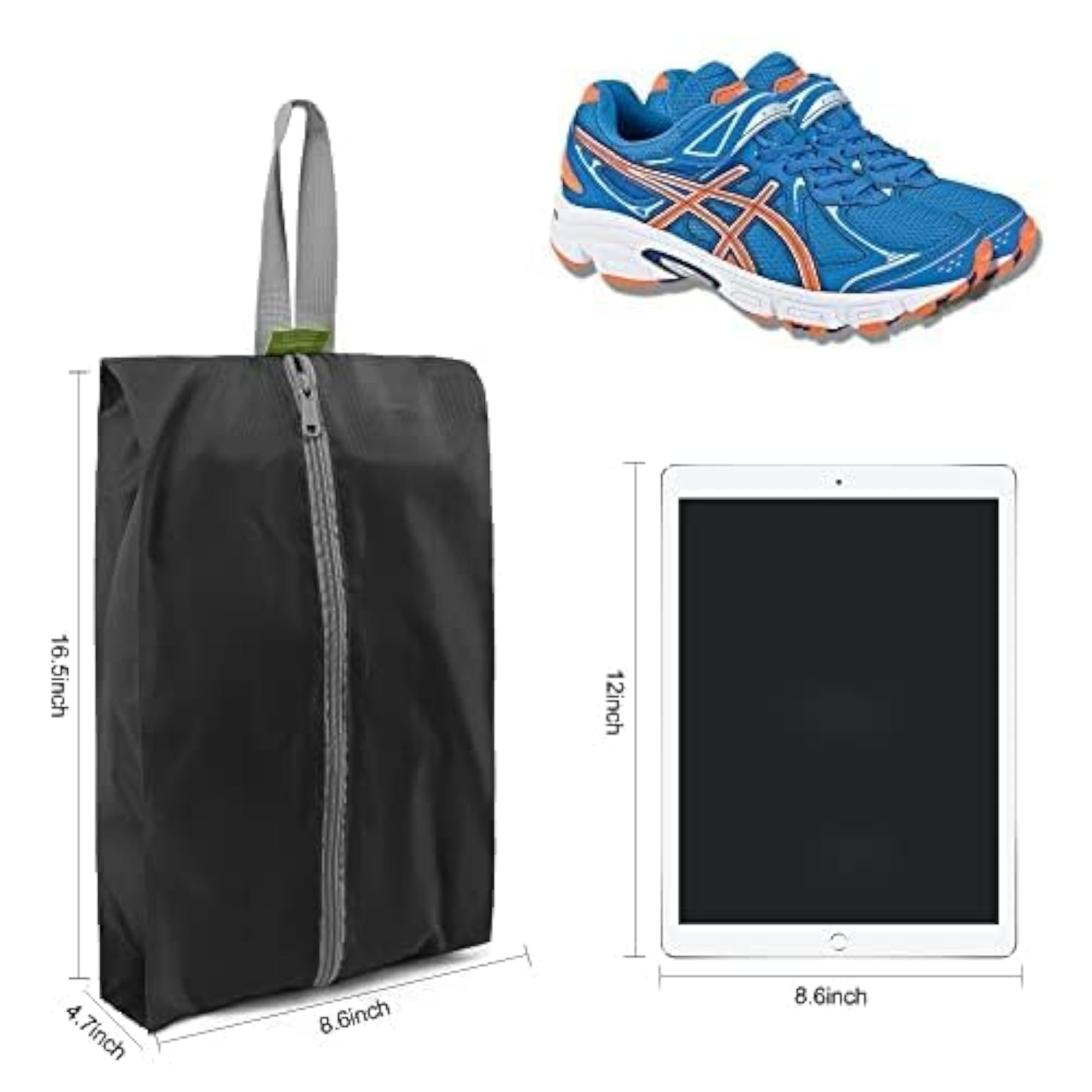 Shoe Organizer Bags, 6/8/12 Packs with Zipper Closure