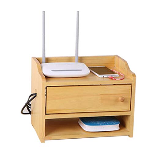 WLAN-Router-Kabelstecker Aufbewahrungsbox Für Draht DVD-Spielekonsole Wandmontage Massivholz, Mehrschichtig (größe : 39.7 *